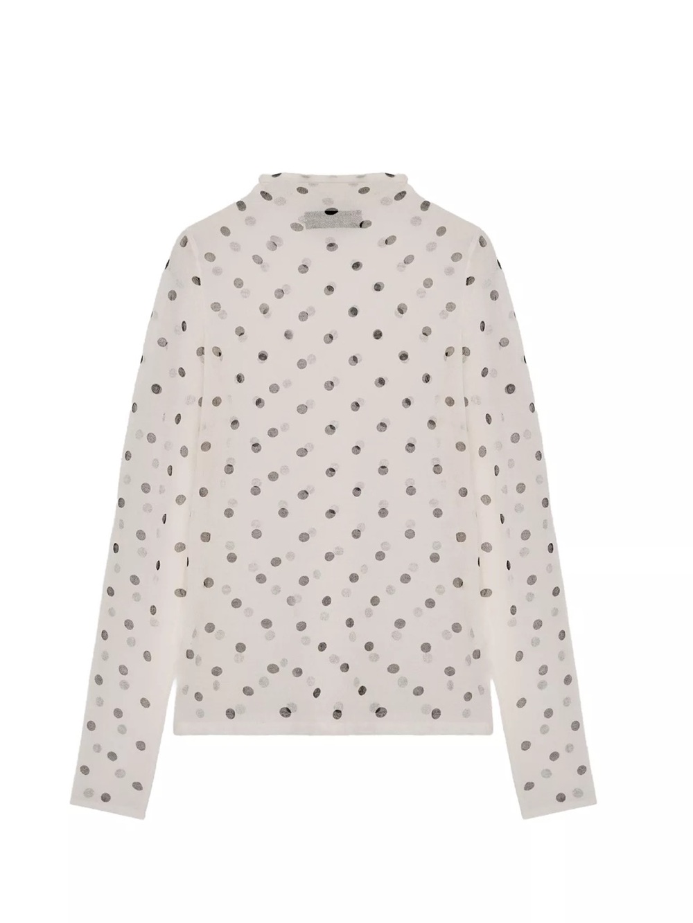 Zara sheer polka dot knit top